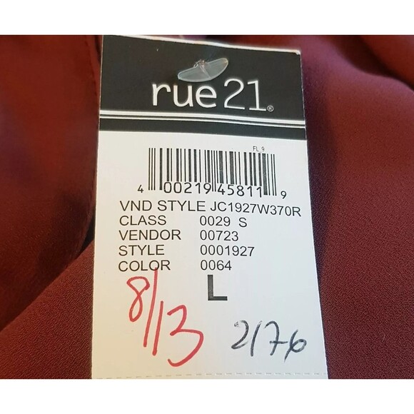 Rue21 Blouse Sz Large Cold Shoulder  Bohemian Boho Y2k Festival Gypsy Hipster - Picture 10 of 16